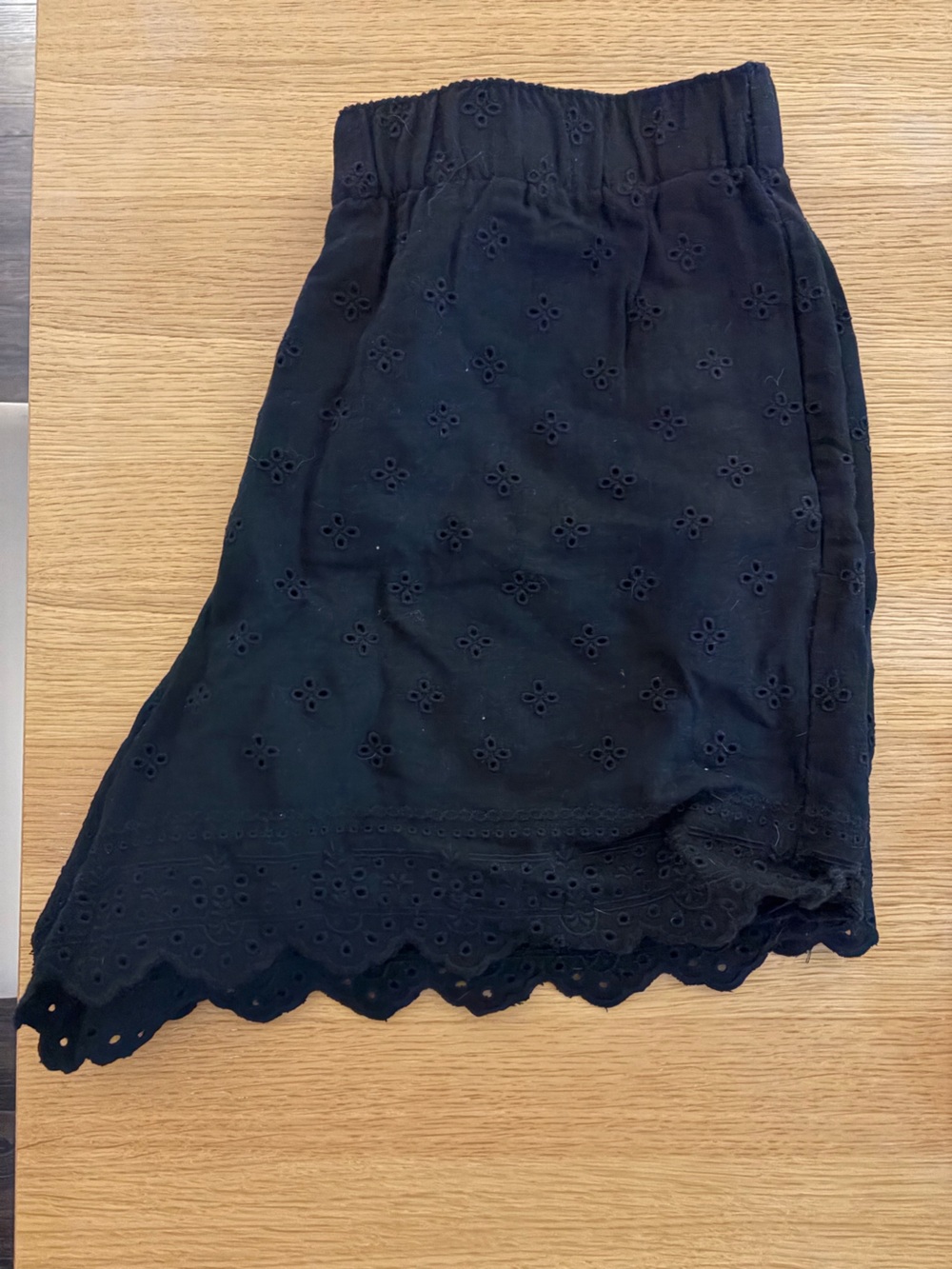 Black Eyelet Lace Shorts